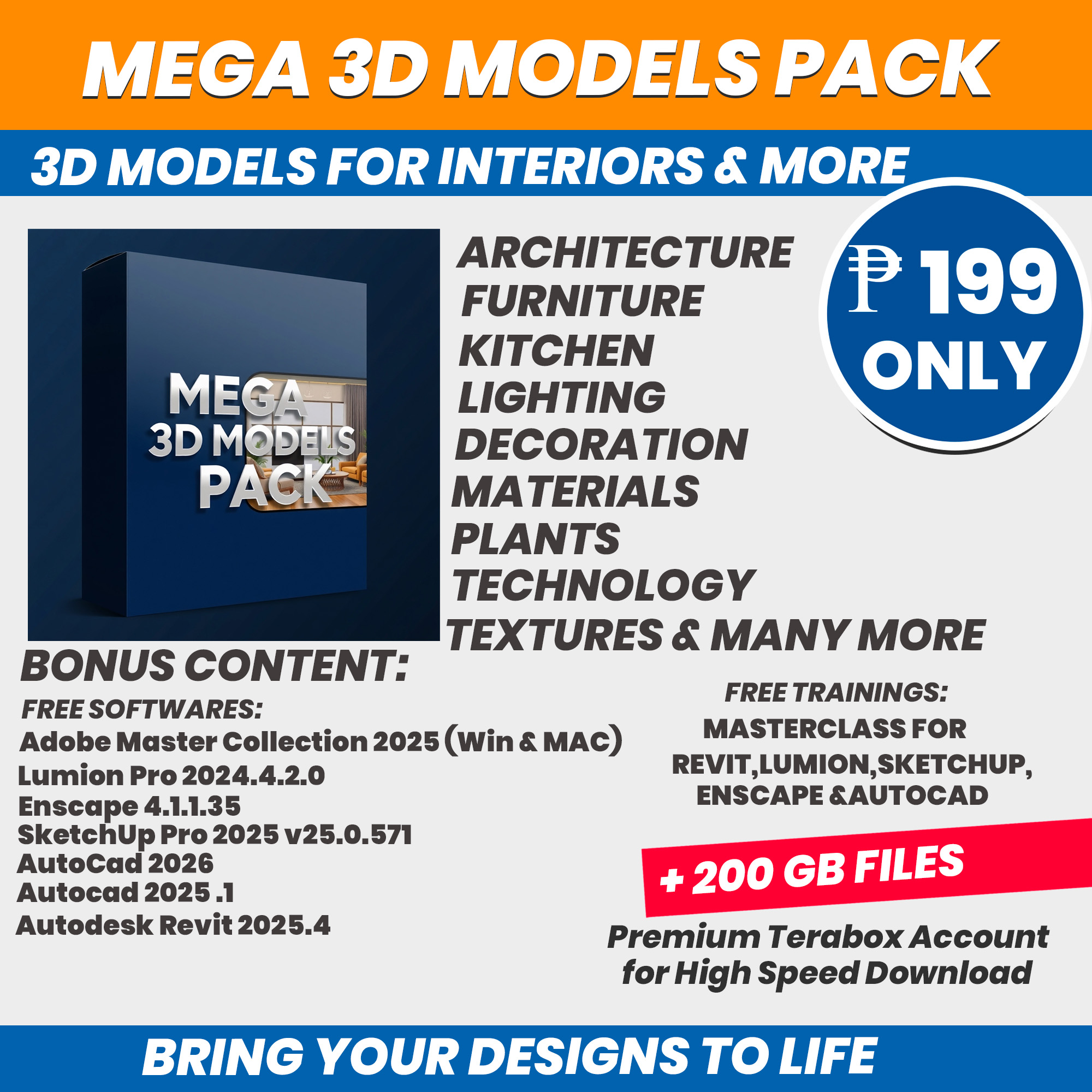 Mega 3D Models Collections